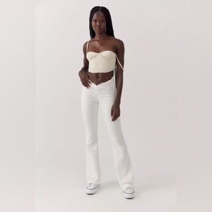 BDG Ruched V-Front Flare Jean